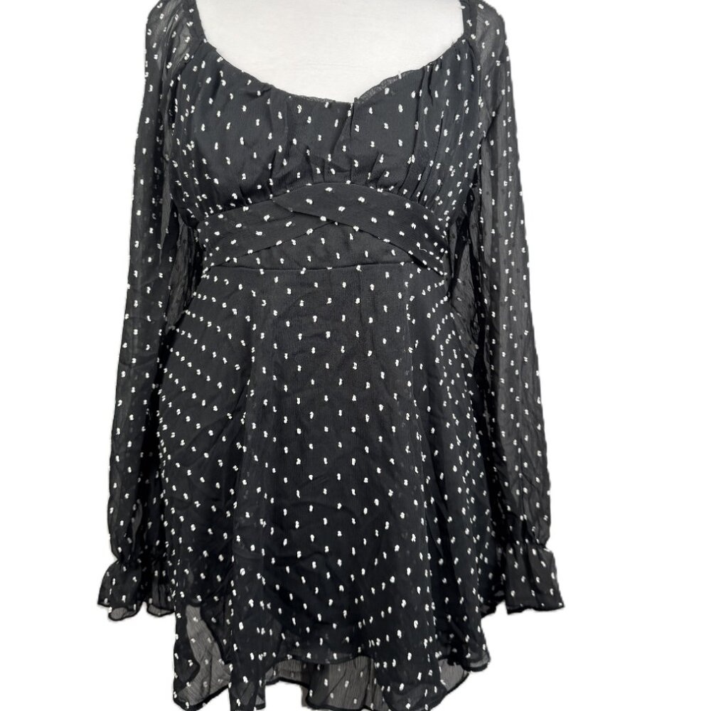 NWT Thirty Thirty LA Babydoll Sheer Dress Size XL Empire waist Coquette